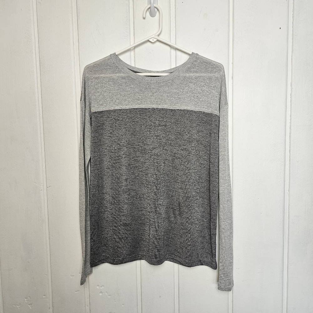 Vince Crewneck Gray Colorblock Long Sleeve Soft Lightweight Top Mens Xs